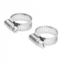 Abrazadera 10 de acero inoxidable, blíster con 2 pz