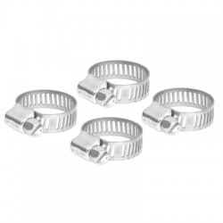 Abrazadera 4 de acero inoxidable, blíster con 4 pzas