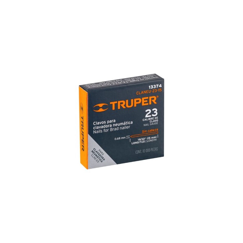 Caja con 10000 clavos calibre 23, 15 mm para CLNE-23