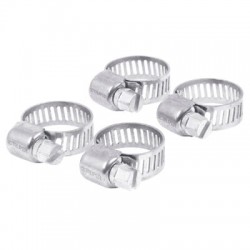 Abrazadera mini-6 de acero inoxidable, blíster con 4 pzas