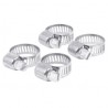 Abrazadera mini-6 de acero inoxidable, blíster con 4 pzas
