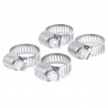 Abrazadera mini-6 de acero inoxidable, blíster con 4 pzas