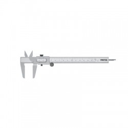 Calibrador vernier escolar 6?, acero, std y mm