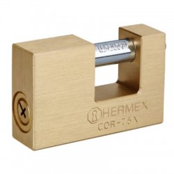 Candado antipalanca, 75mm, cuerpo de latón, llave tetra