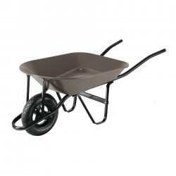 Carretilla 4 ft3, gris, neumática, bastidor tubular