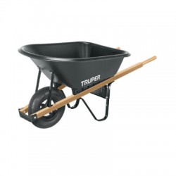 Carretilla concha plástica 6 ft3 Neumática bastidores de madera