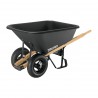 Carretilla concha plástica 8 ft3 Doble llanta neumática bastidores de madera