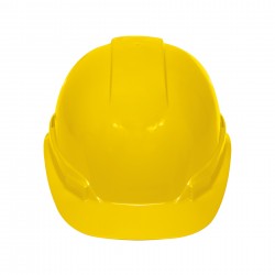 Casco de seguridad, ajuste de matraca, amarillo