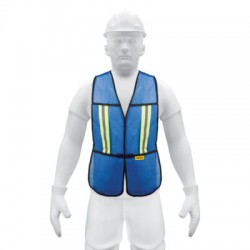 Chaleco de seguridad con cintas reflejantes, azul