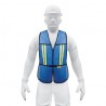 Chaleco de seguridad con cintas reflejantes, azul
