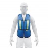 Chaleco de seguridad con cintas reflejantes, azul