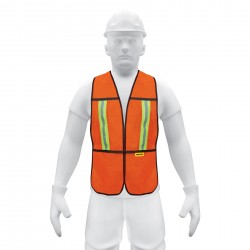 Chaleco de seguridad con cintas reflejantes, naranja