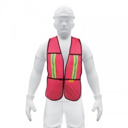 Chaleco de seguridad con cintas reflejantes, rojo