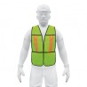 Chaleco de seguridad con cintas reflejantes, verde