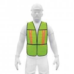 Chaleco de seguridad con cintas reflejantes, verde