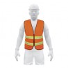 Chaleco de seguridad naranja alta visibilidad con cierre