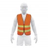 Chaleco de seguridad naranja alta visibilidad con cierre