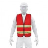 Chaleco de seguridad rojo alta visibilidad con cierre