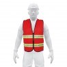 Chaleco de seguridad rojo alta visibilidad con cierre