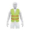 Chaleco de seguridad verde alta visibilidad con cierre