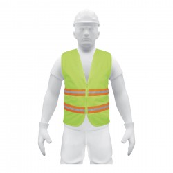 Chaleco de seguridad verde alta visibilidad con cierre
