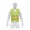 Chaleco de seguridad verde alta visibilidad con cierre