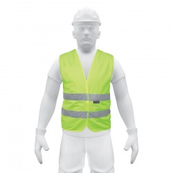 Chaleco de seguridad verde con cintas de alta visibilidad