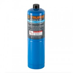 Cilindro de gas propano de 400 g, azul