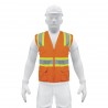 Chaleco de seguridad naranja max visibilidad y 6 bolsas