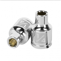 Dado de 1/4?, 6 puntas, cuadro 3/8?