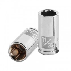 Dado de 11/32?, 6 puntas, cuadro 1/4?