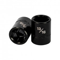 Dado de impacto de 13/16?, 6 puntas, cuadro 1/2?