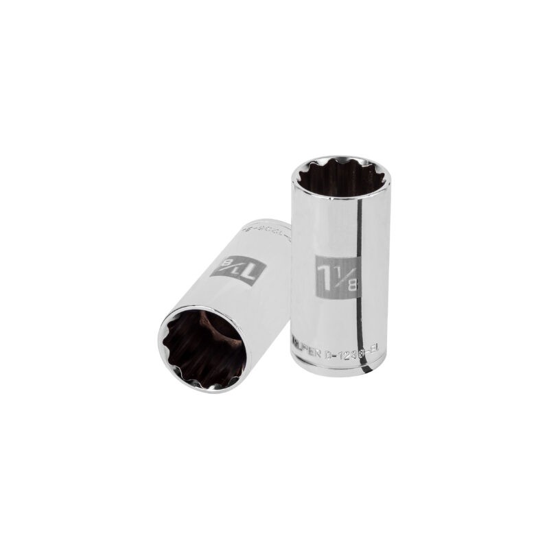 Dado largo de 1-1/8?, 12 puntas, cuadro 1/2?