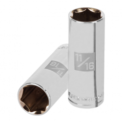 Dado largo de 11/16?, 6 puntas, cuadro 3/8?