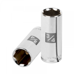 Dado largo de 3/4?, 6 puntas, cuadro 3/8?