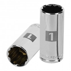 Dado largo de 1?, 12 puntas, cuadro 1/2?