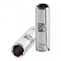 Dado largo de 7/16?, 6 puntas, cuadro 1/4?