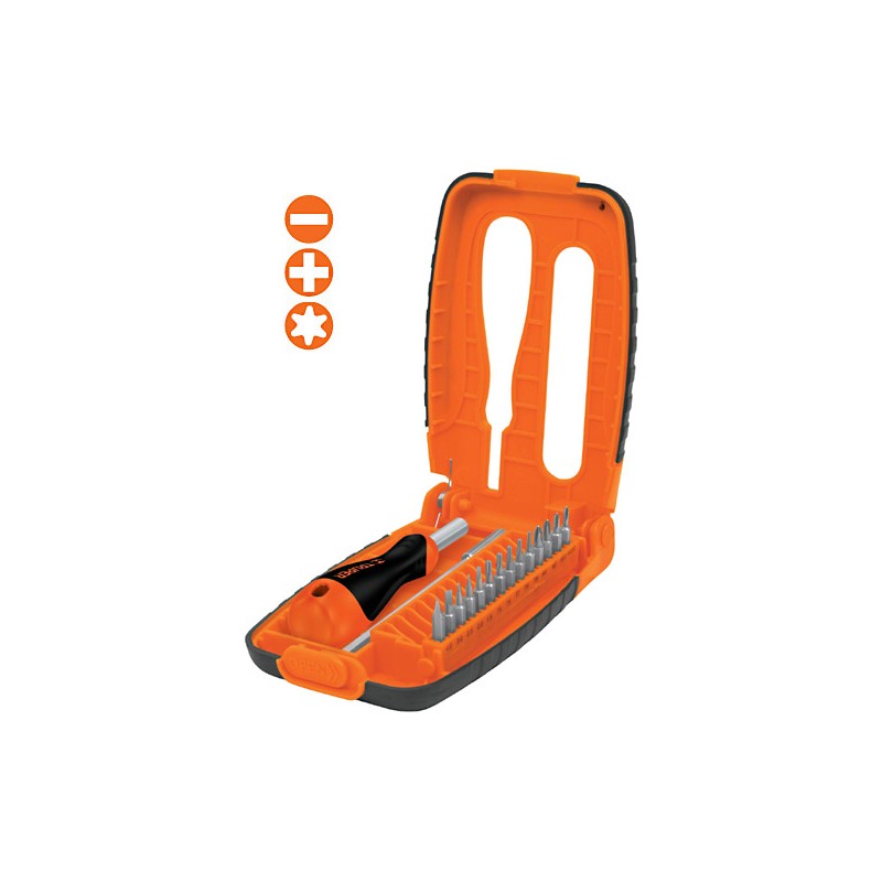 Desarmador de precisión con 16 puntas