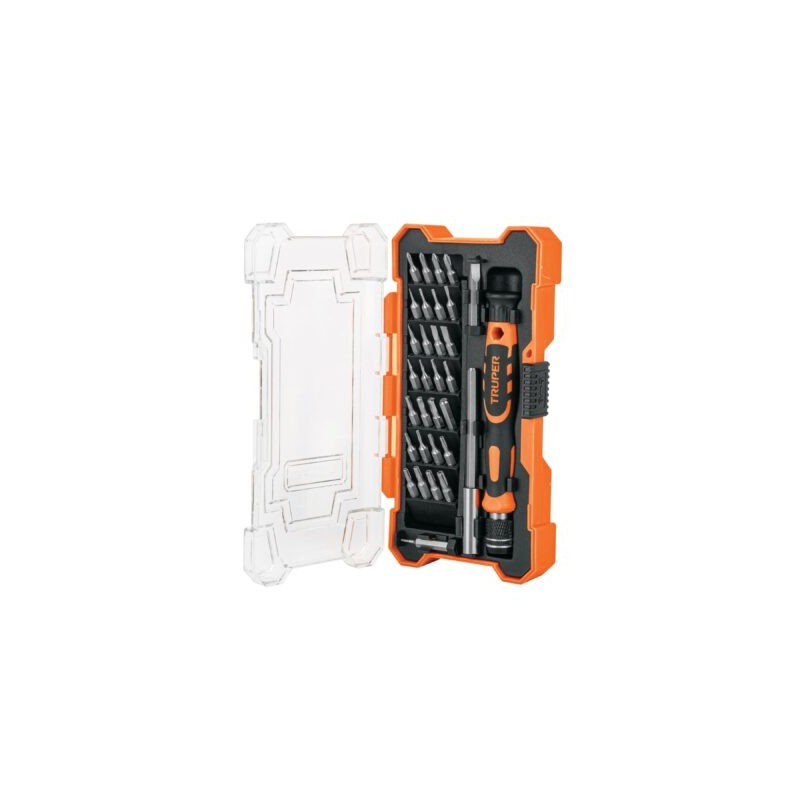 Desarmador de precisión con 30 puntas y extensión