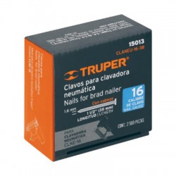 Caja con 2500 clavos calibre 16, 38 mm para CLNE-16