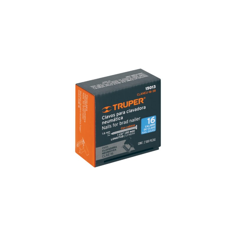 Caja con 2500 clavos calibre 16, 38 mm para CLNE-16