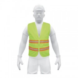 Chaleco de seguridad verde alta visibilidad con cierre