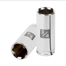 Dado largo de 3/4?, 6 puntas, cuadro 3/8?