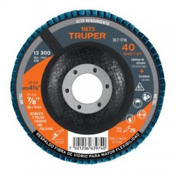 Disco 4-1/2? laminado grano 40 centro 7/8?