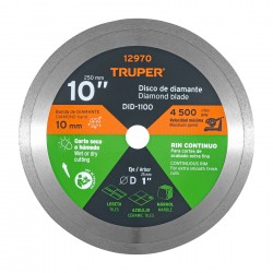 Disco de diamante de 10? x 2.2 mm rin continuo