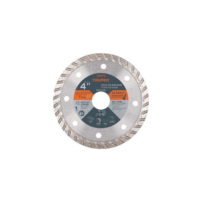 Disco de diamante de 4? x 2.2 mm rin turbo