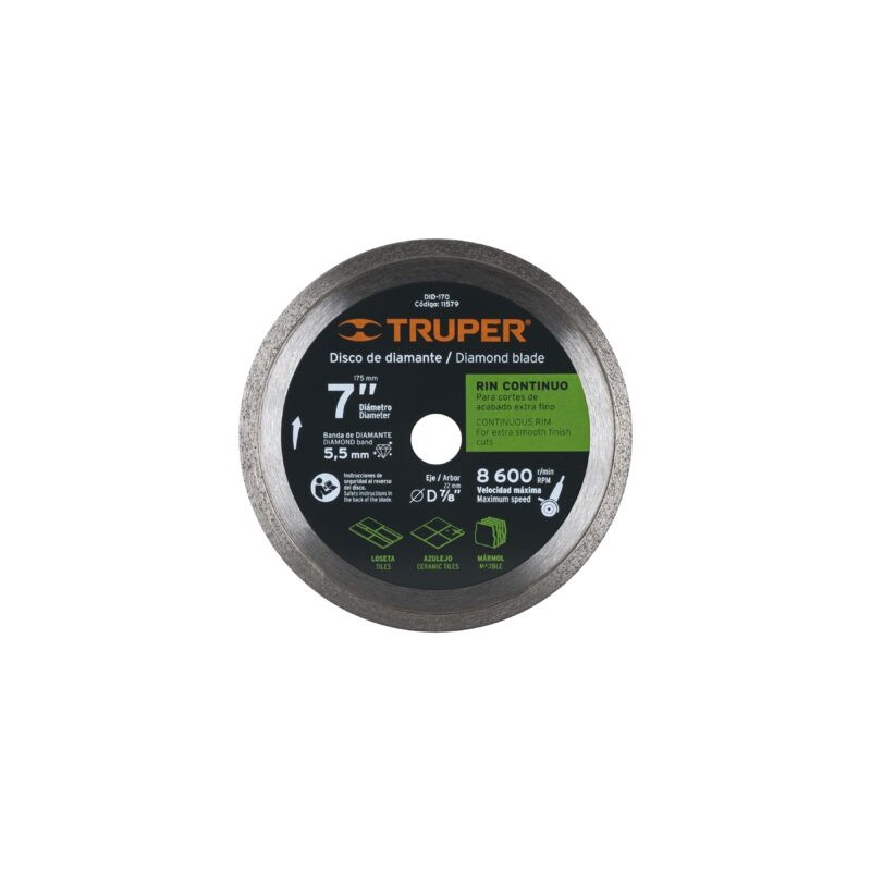 Disco de diamante, rin continuo, 7?