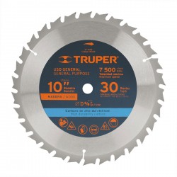 Disco sierra 10? para madera, 30 dientes centro 5/8?