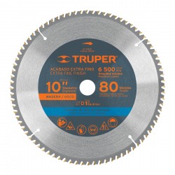 Disco sierra 10? para madera, 80 dientes centro 1?