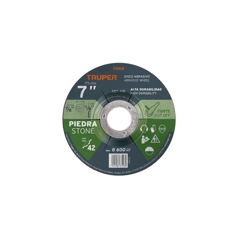 Disco Tipo 42 de 7? x 3.2 mm para corte de piedra